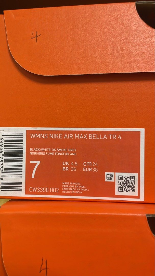 Nike Women's Air Max Bella TR4 Training Shoes, Men's Fashion, Footwear,  Sneakers on Carousell