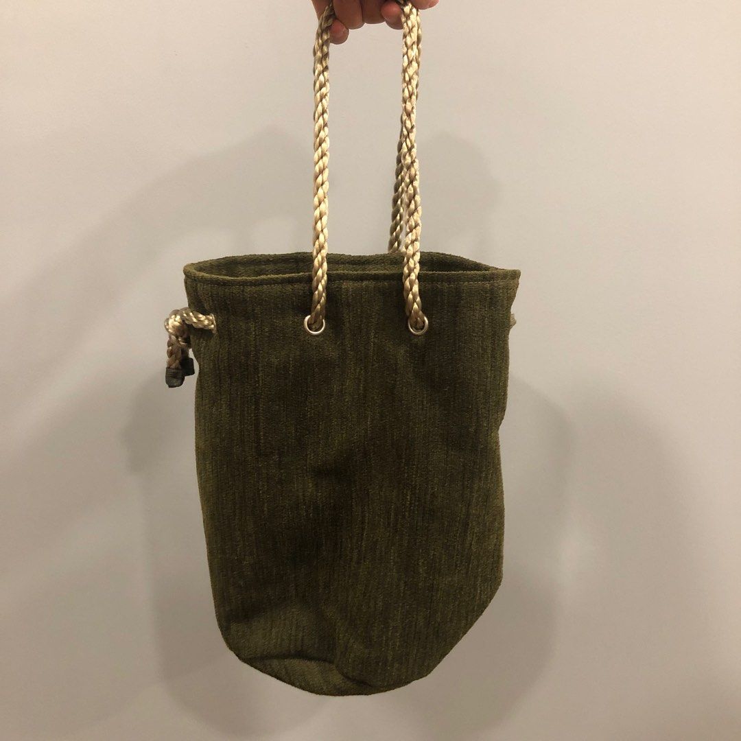 Olive Green Bucket Bag, Women's Fashion, Bags & Wallets, Tote Bags on