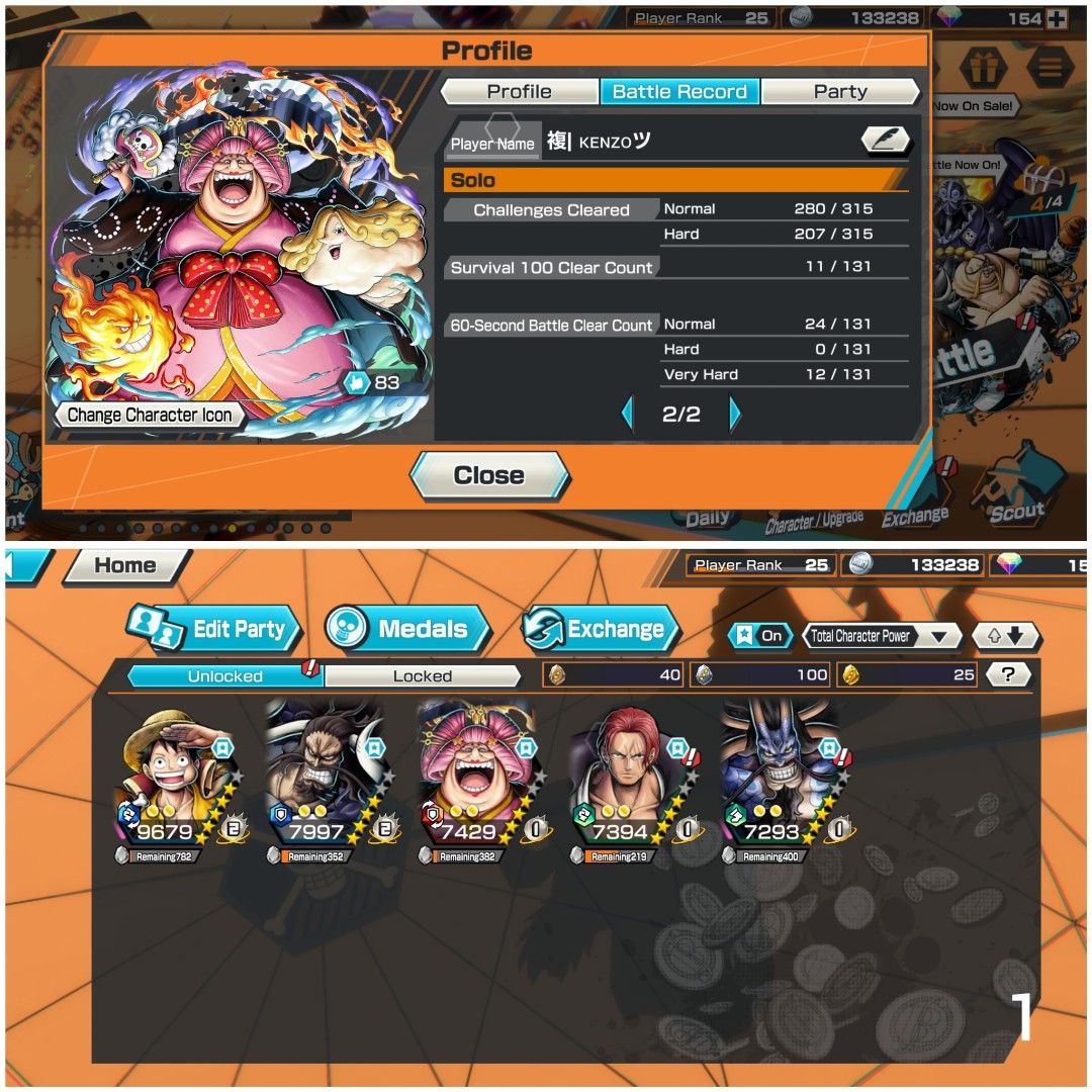 One Piece Bounty Rush Accounts For Sale