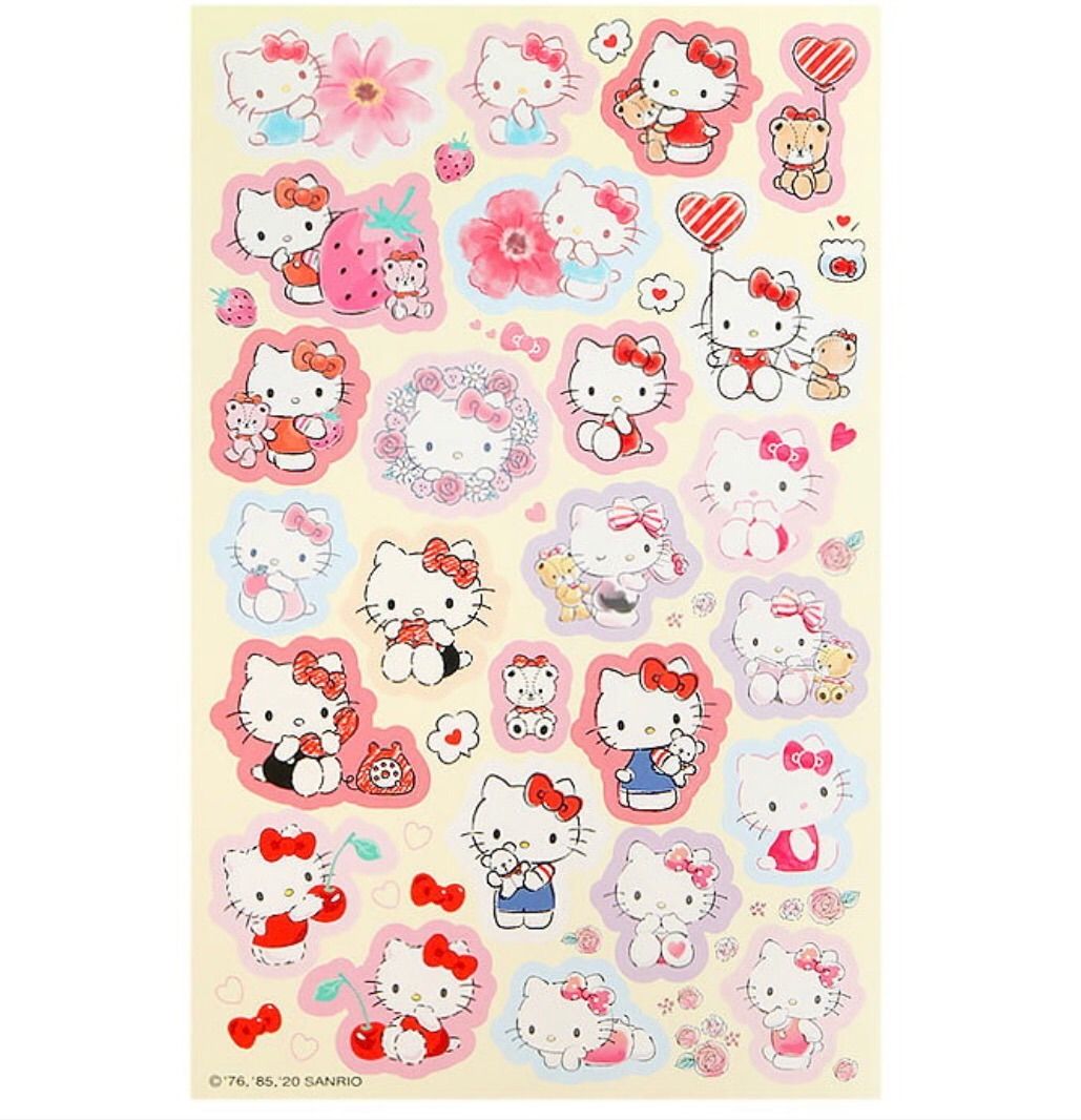 Original Sanrio 2020 Hello Kitty Stickers Set Case, Hobbies & Toys ...
