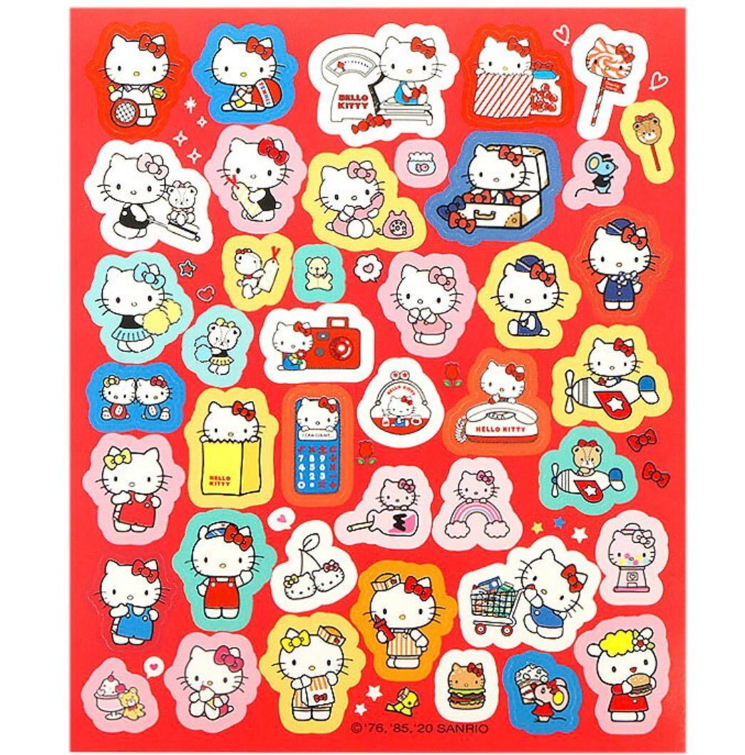 Original Sanrio 2020 Hello Kitty Stickers Set Case, Hobbies & Toys ...