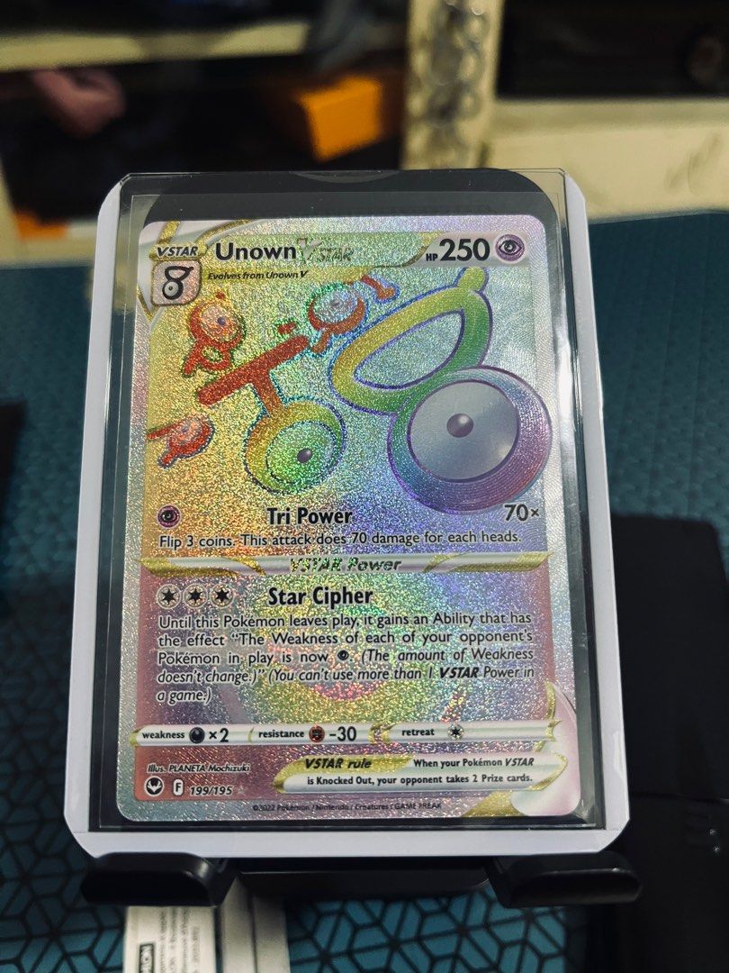 Pokemon cards Silver Tempest Unown VSTAR F 199/195, Hobbies & Toys, Toys &  Games on Carousell