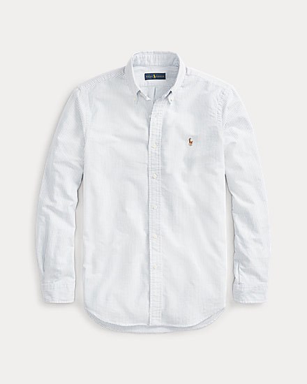 Ralph lauren striped oxford shirt deals