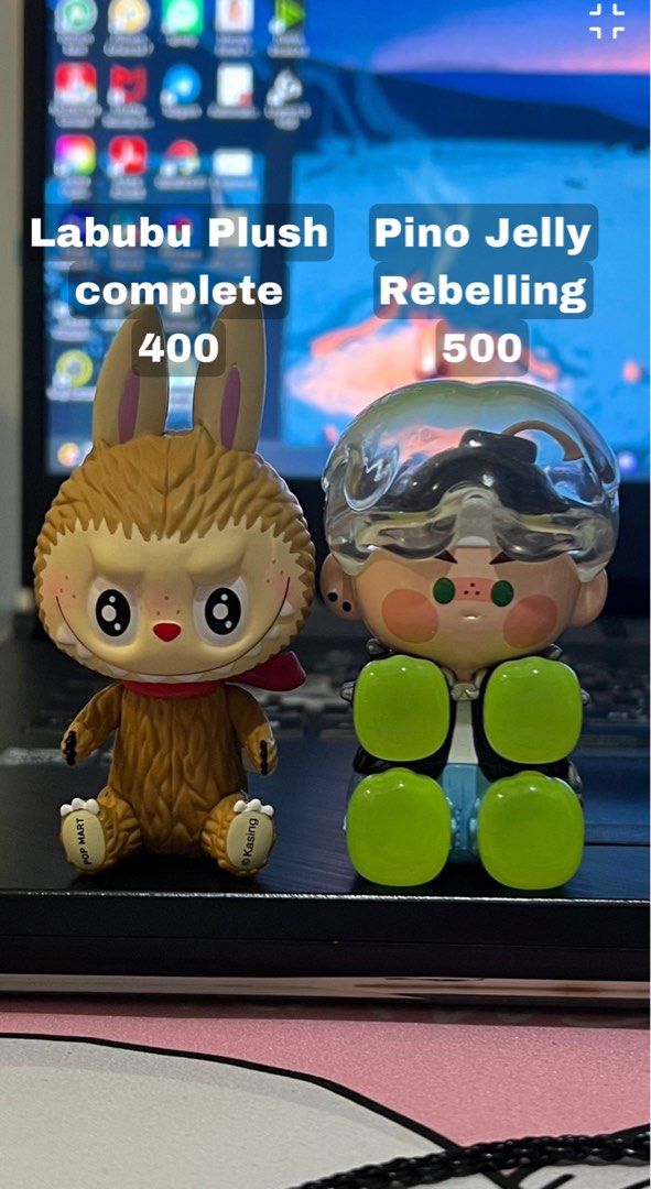 POPMART SALE (Category: Plushies & Soft Toys) located in Quezon City. Submitted by funiverse (Listing ID 1213165291, Image 1). Description: POPMARTS FOR SALE: Labubu: The Toy Series: PLUSH ₱400 Labubu: Pastisseries: Strawberry Cheesecake ₱450 Pino Jelly: Rebelling: ₱500 Skullpanda Addams Family: Auntie Sloom: ₱480 Crying in the woods: 300 (SOLD) Popmart x Cookie: ₱380 Duck Yuki All prices are negotiable!!!! .