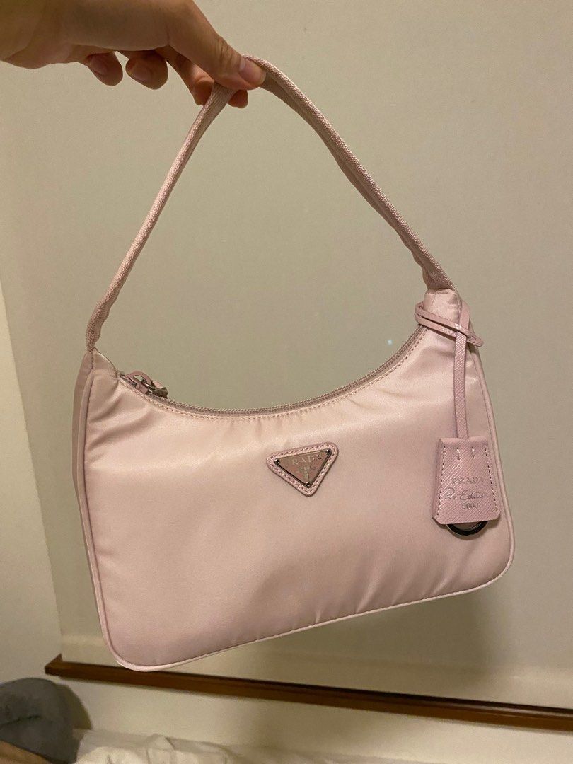 Pink prada nylon bag hot sale
