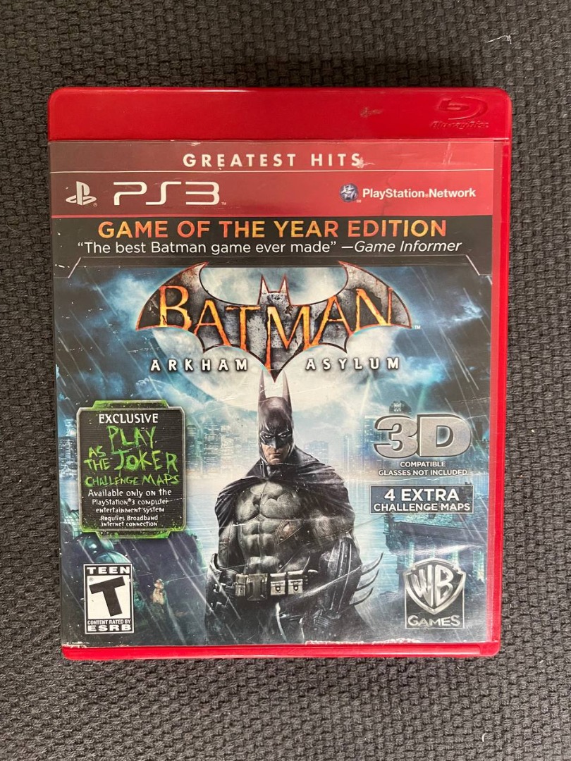 PS3 - Batman - Arkham Asylum, Hobbies & Toys, Music & Media, CDs & DVDs on  Carousell