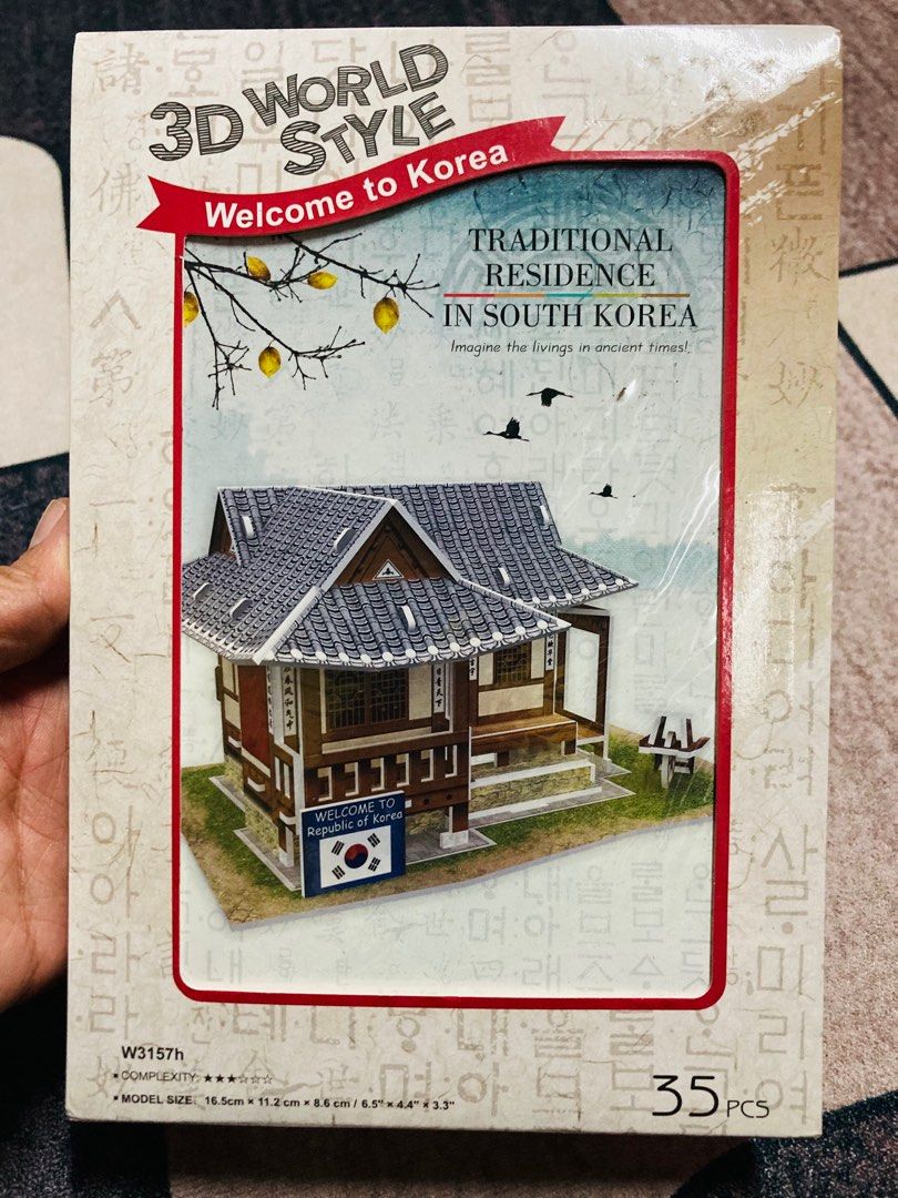 Puzzle 3D world style traditional residence in south korea