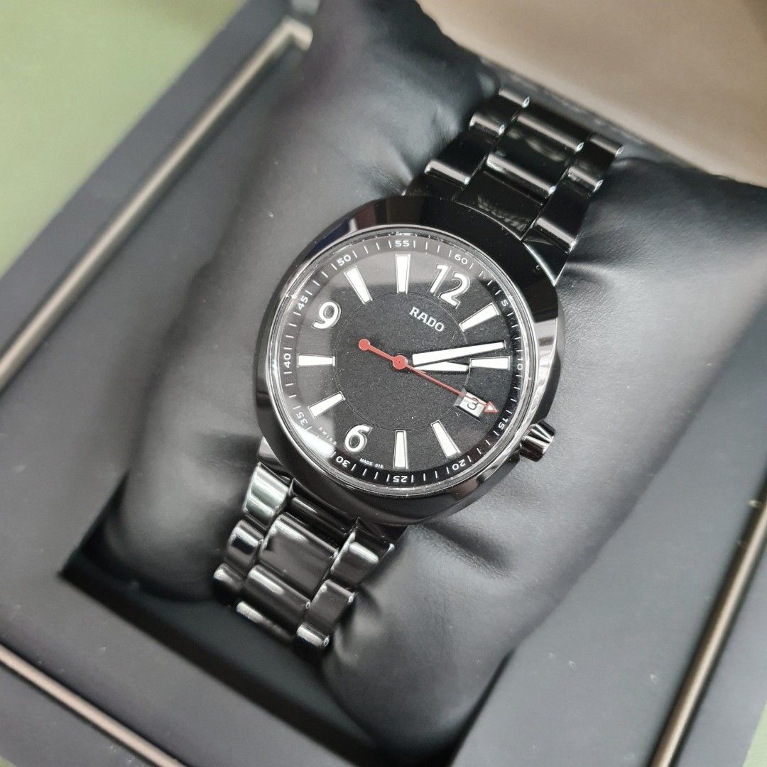 Rado D Star Ceramic Black Quartz Watch 38mm Men s Fashion