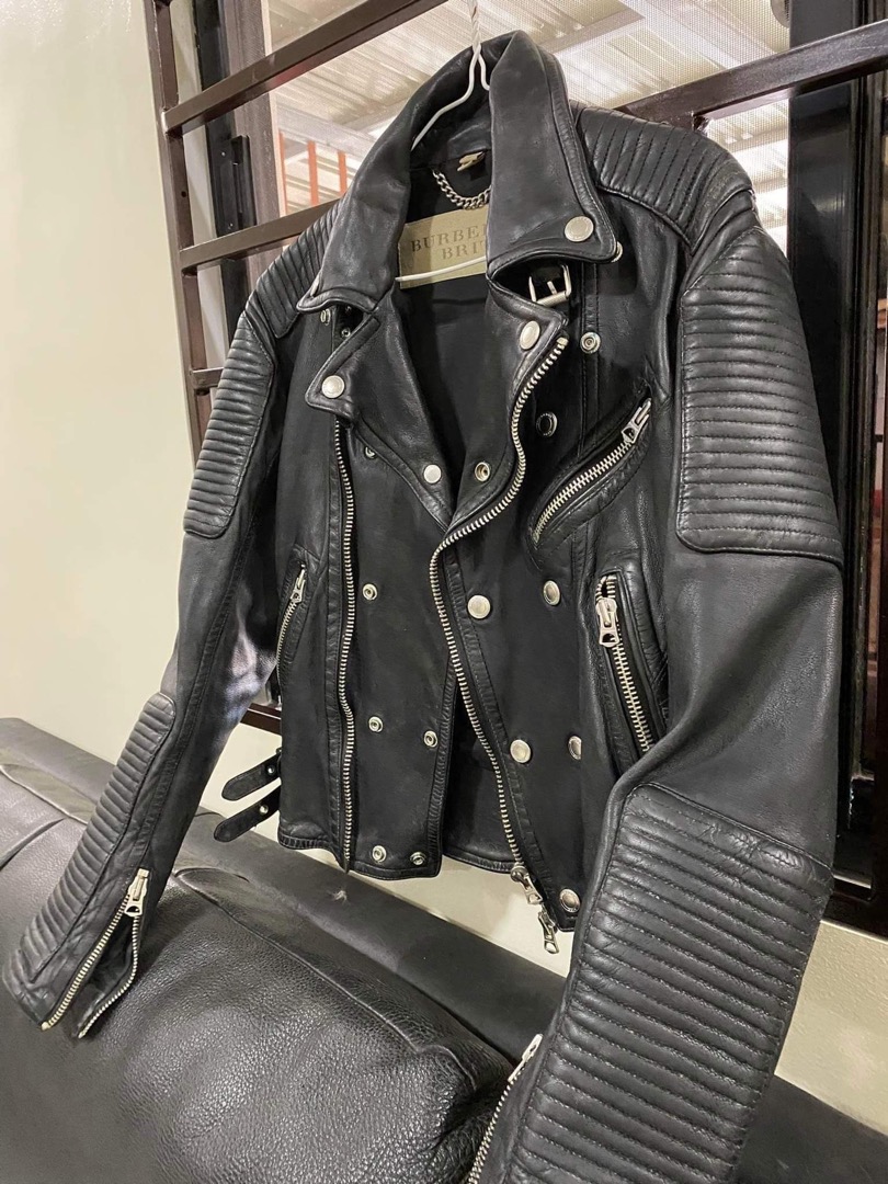 Burberry leather coat womens on sale