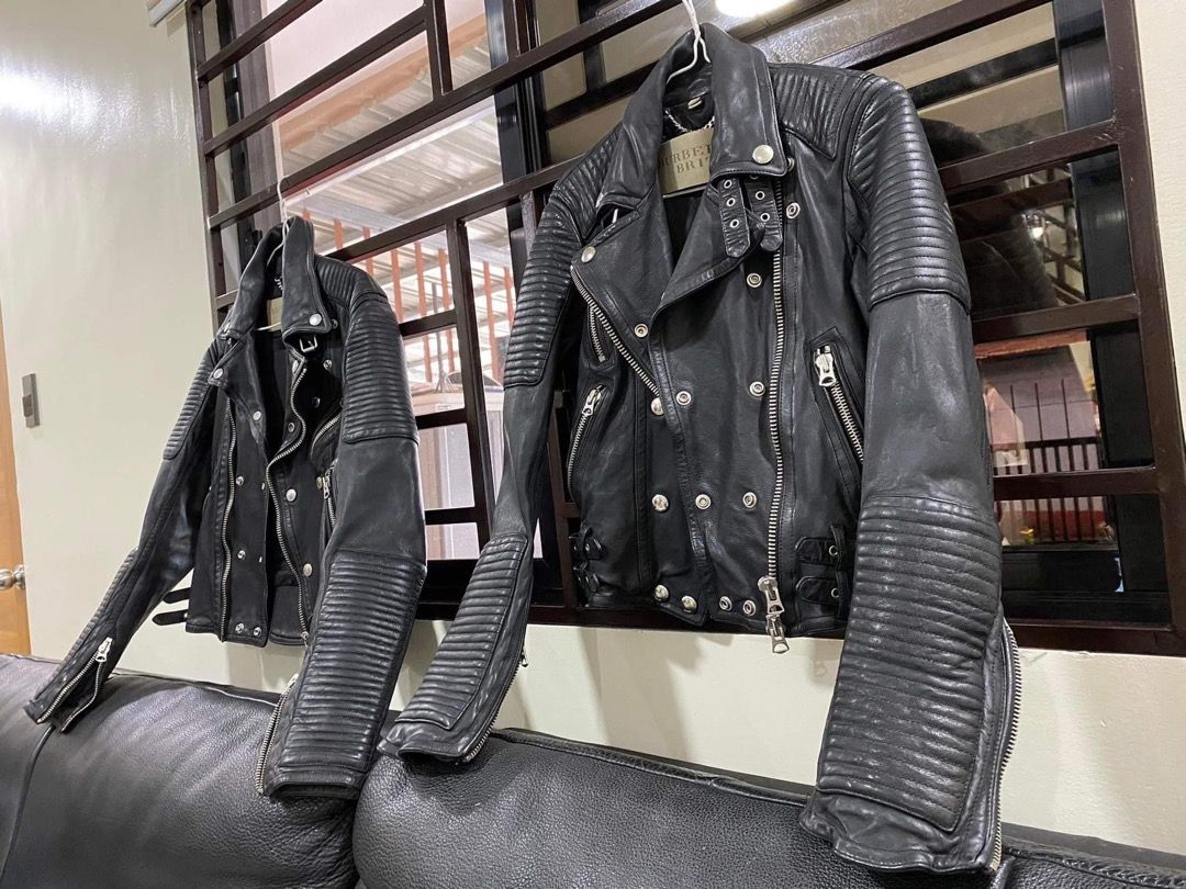 Burberry brit leather jacket mens deals