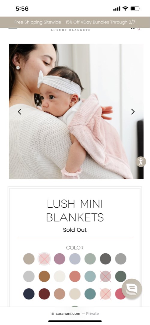 Saranoni Luxury Mini Blanket for baby, Babies & Kids, Baby Nursery