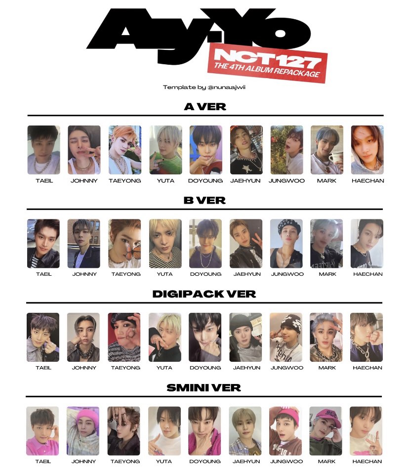 Secured NCT 127 Ay Yo Official Photocards Set Hobbies Toys