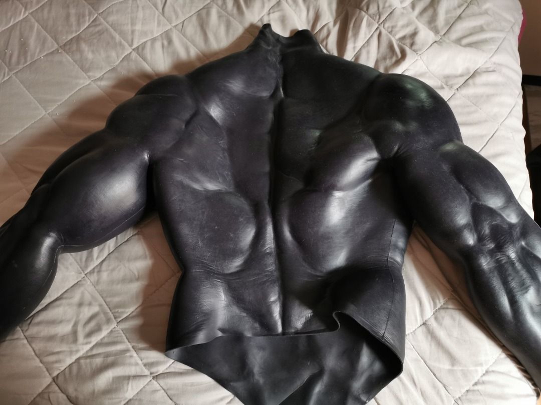Silicone muscular body suit black, Hobbies & Toys, Toys & Games on Carousell