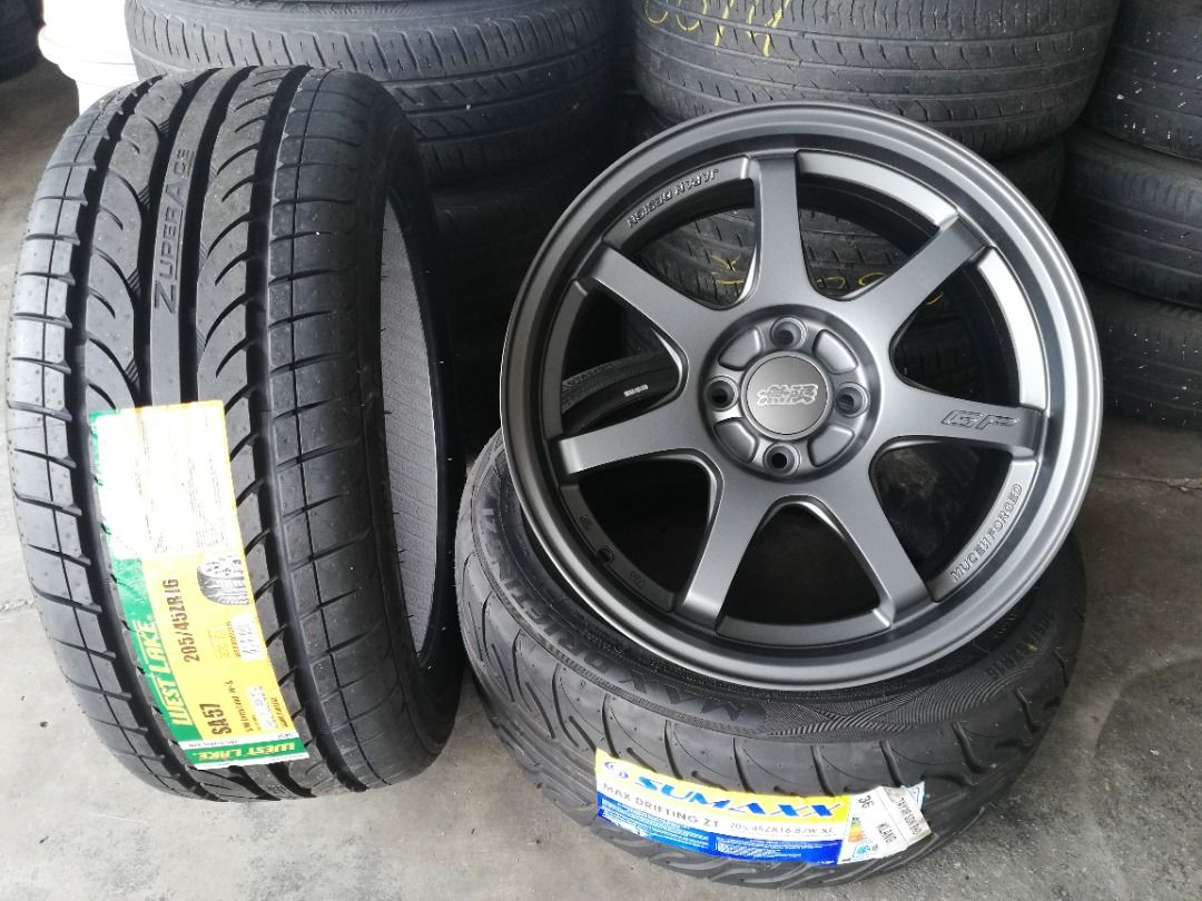 sport rim mugen GP 16 siap tayar baru 195/50/16, Auto Accessories on ...