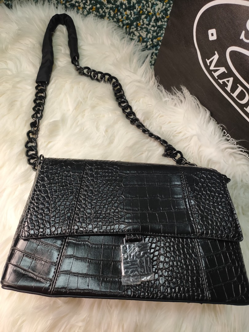 Steve madden croc embossed sling bag, Luxury, Bags & Wallets on Carousell