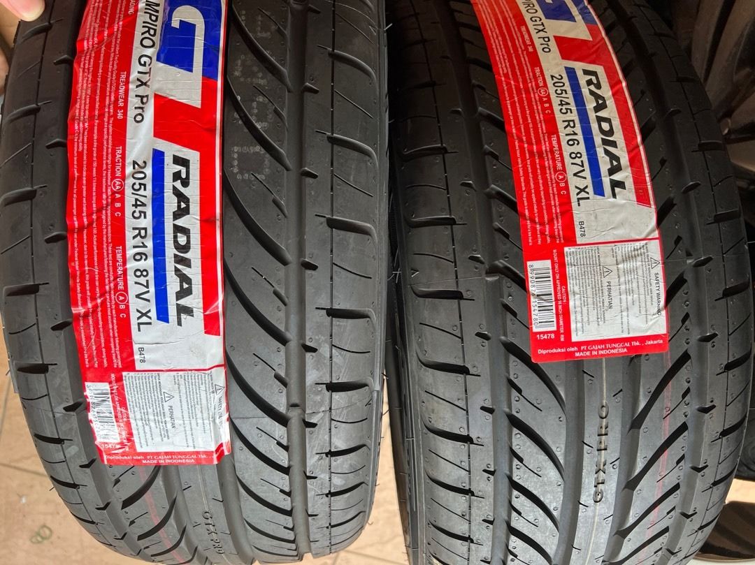 tayar baru GTradial GTX PRO 205/45/16 siap sport rim RE30 thailand 16 ...