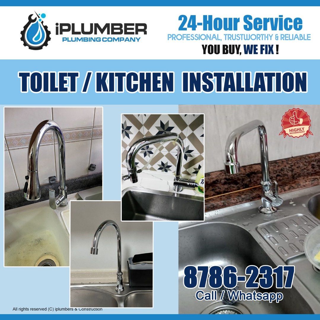Home basin/toilet installation /Water tap installation/Toilet kitchen