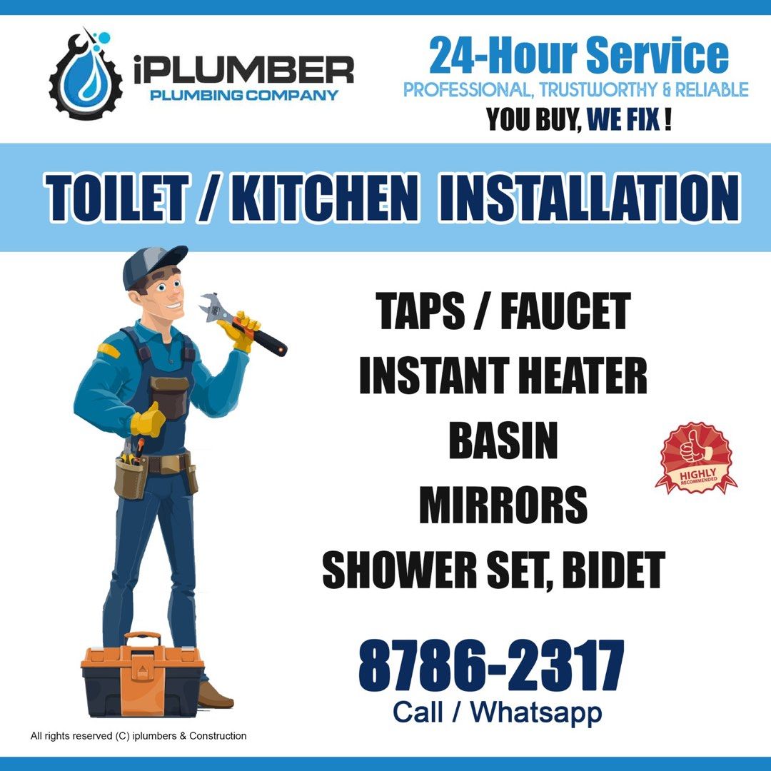 Home basin/toilet installation /Water tap installation/Toilet kitchen