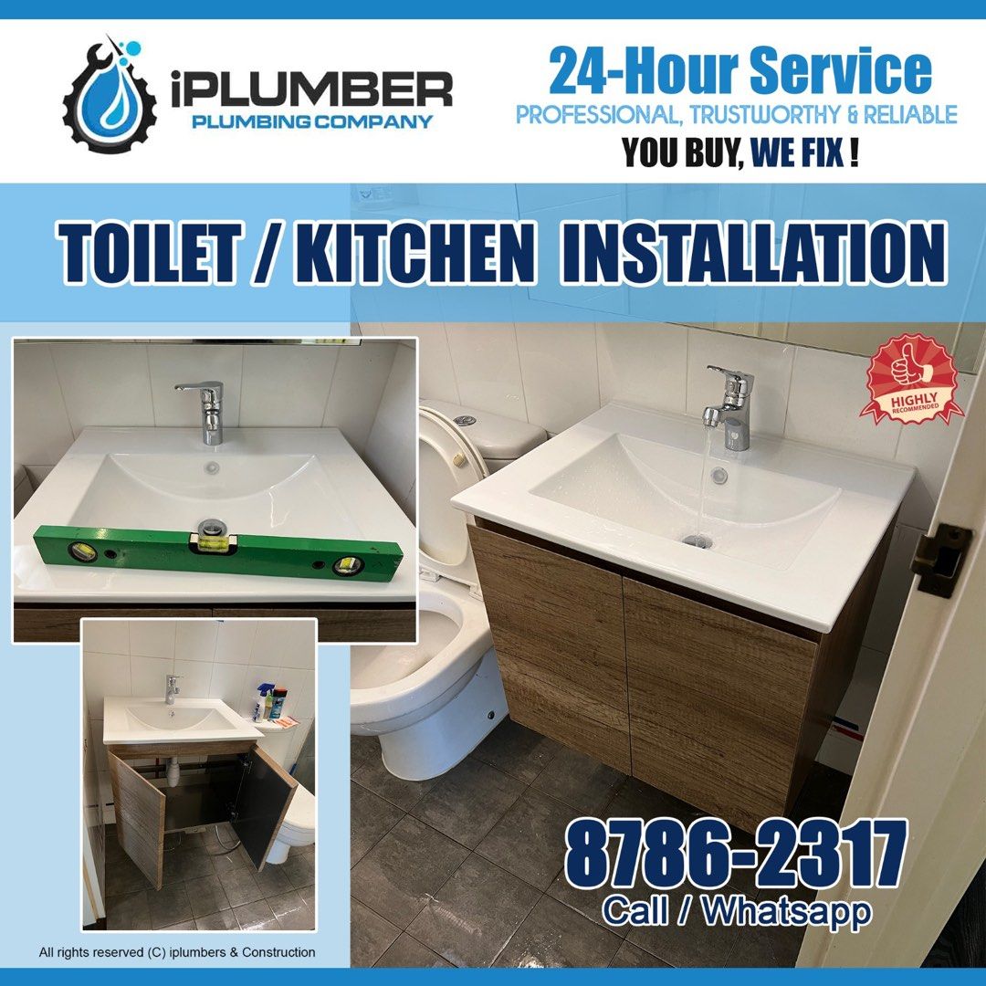 Home basin/toilet installation /Water tap installation/Toilet kitchen