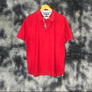 Tommy Hilfiger Polo Shirt | Red XL Slim Fit