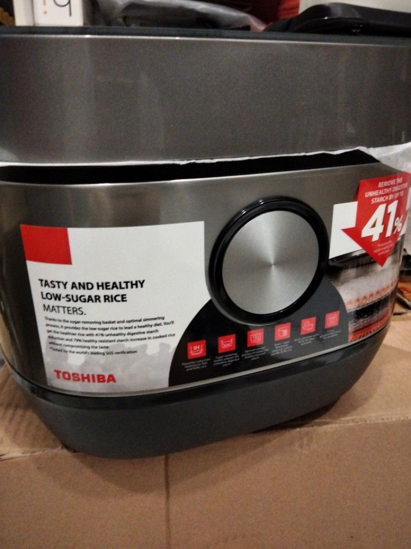 Toshiba Low Sugar rice cooker 1.8L, Furniture & Home Living