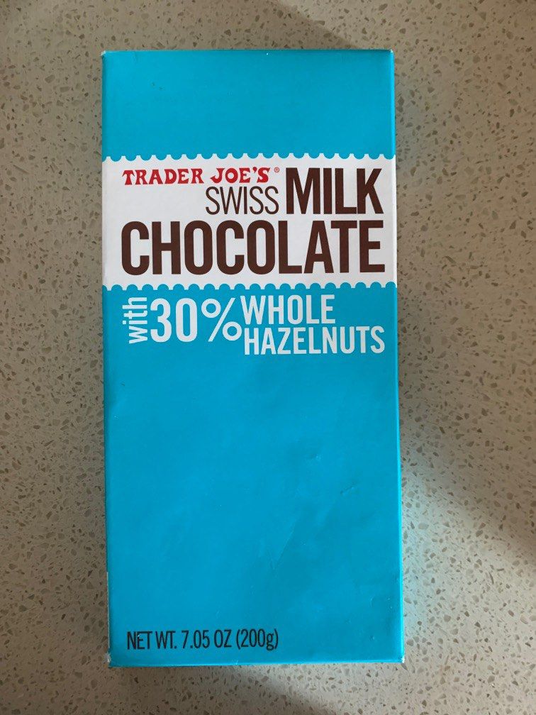 Trader Joe Swiss Milk Chocolate, Food & Drinks, Packaged & Instant Food