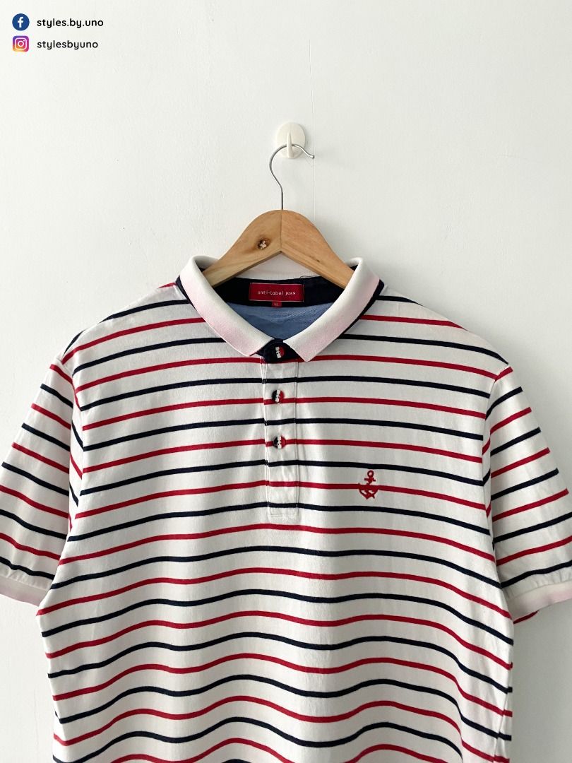 Tri-toned striped Polo Shirt (Category: Tshirts & Polo Shirts ) located in Iloilo. Submitted by sasukejd (Listing ID 1213028479, Image 2). Description: Large for both Men and Women Dimensions: 27x20 Like new condition .