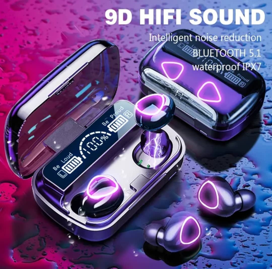 TWS 5.1 Bluetooth Earphones Wireless Earbuds LED Display Touch Control Headset earphone in ear 9D Bass HIFI Sound M10