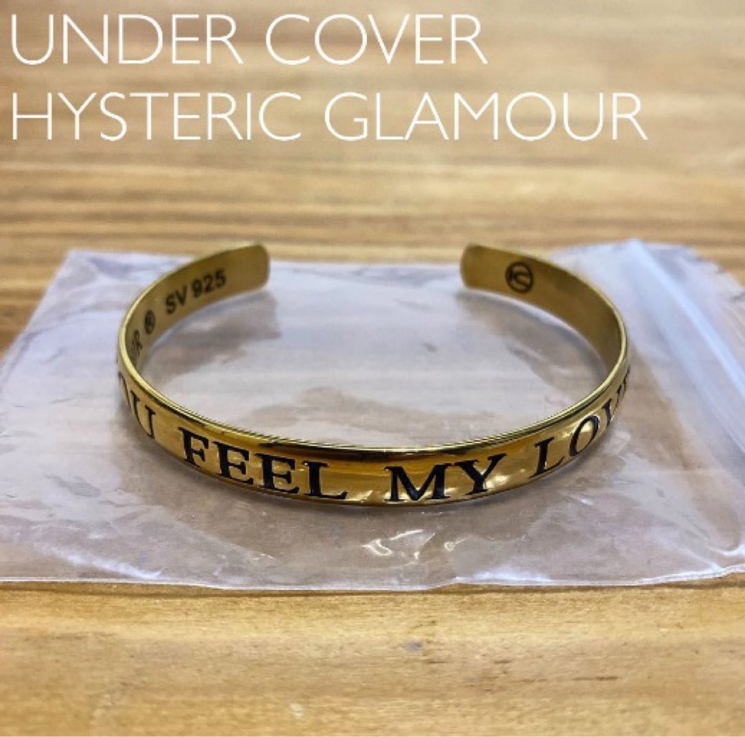 全新UNDERCOVER × HYSTERIC GLAMOUR 925 GOLD 手鐲, 名牌, 飾物及配件