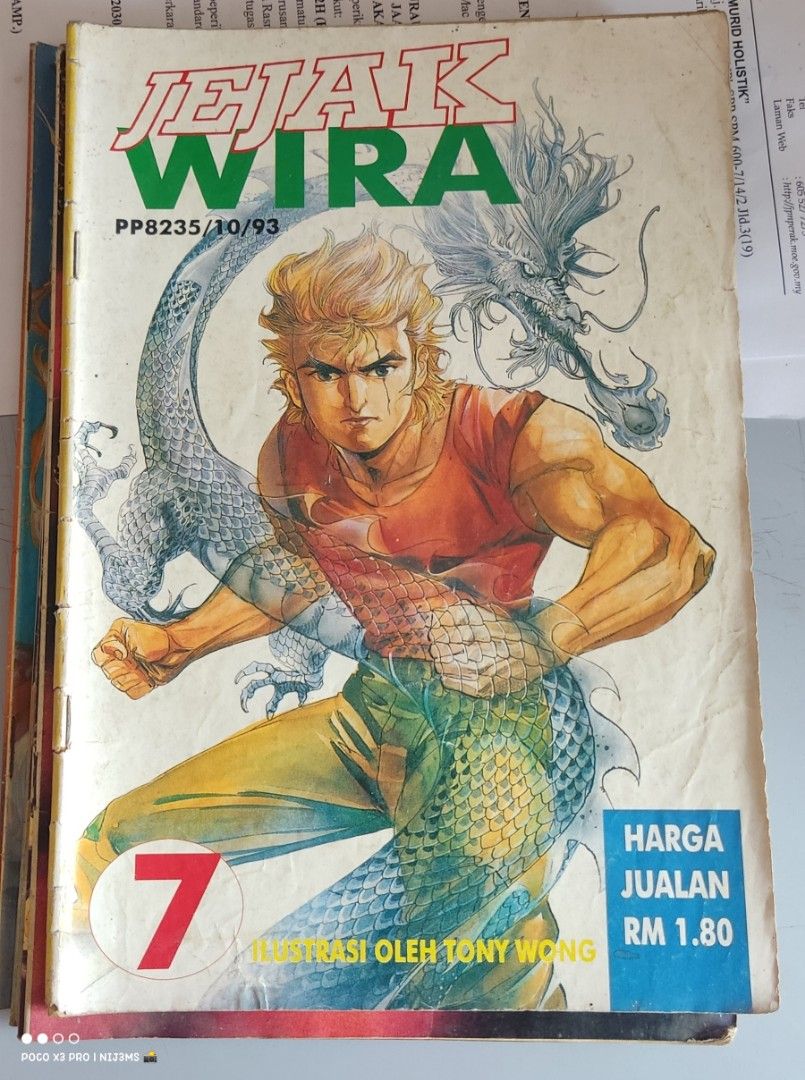 very rare comic 90an Jejak wira nombor 7, Hobbies & Toys, Books