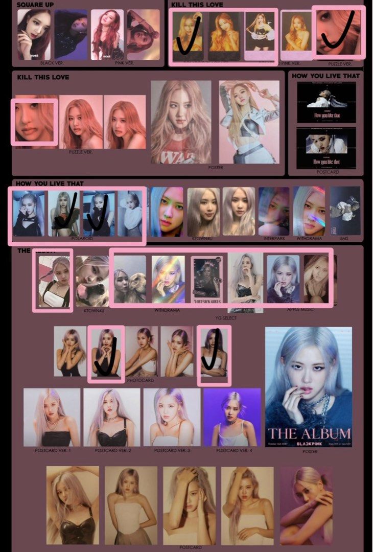 blackpink hylt kt4u photocards  Blackpink poster, Blackpink