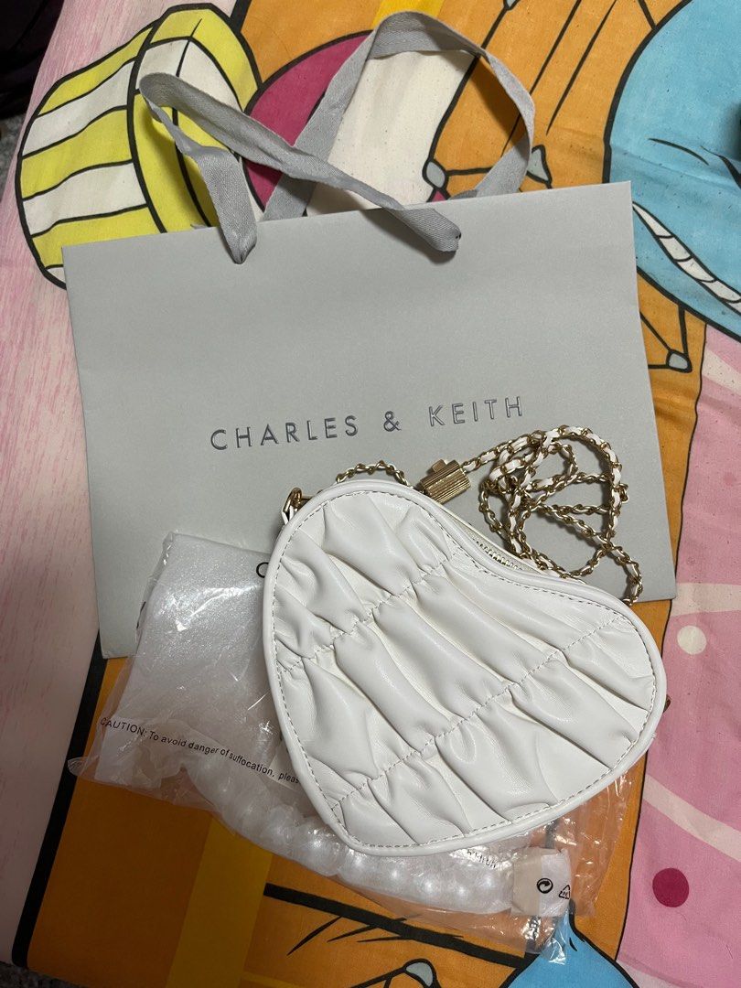 Charles and keith clearance heart shaped bag