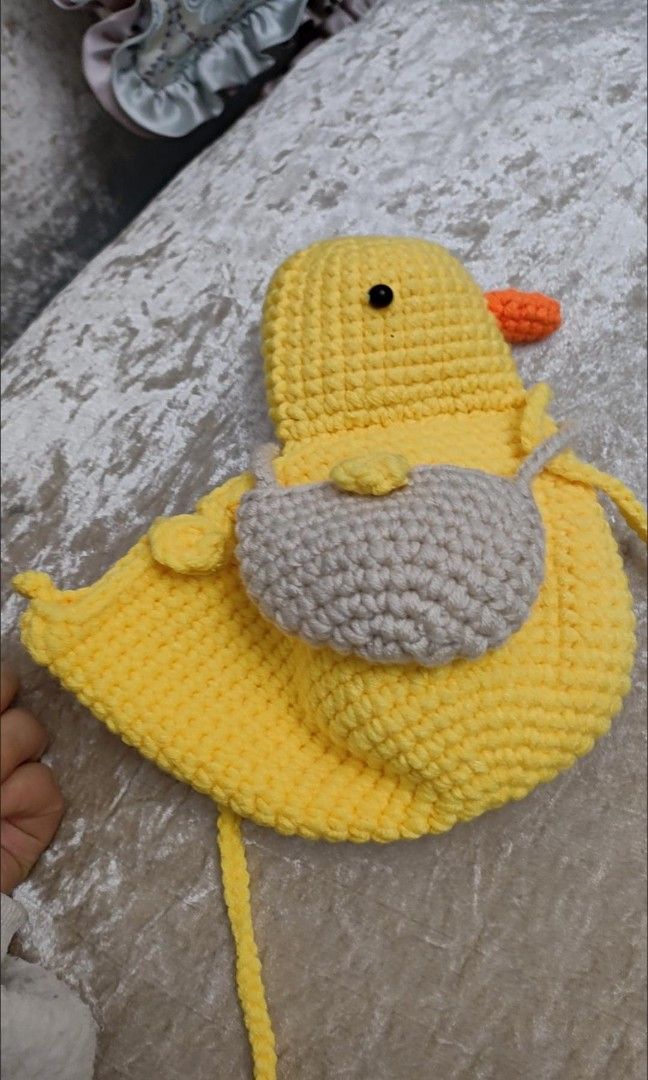 Handmade Crochet Cute Duck Duckling Bag Sling Crossbody Bag -  Canada