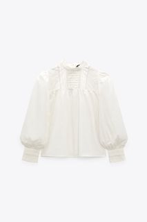 ZARA BNWT EMBROIDERED POPLIN BLOUSE