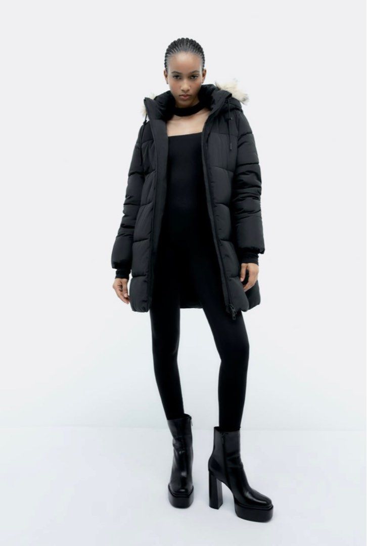 Quilted coat top zara