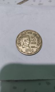 1999, 5 peso coin, rare