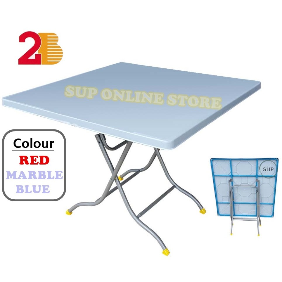 2B (Table Only) Plastic Square Folding Table 3x3 / Study Table