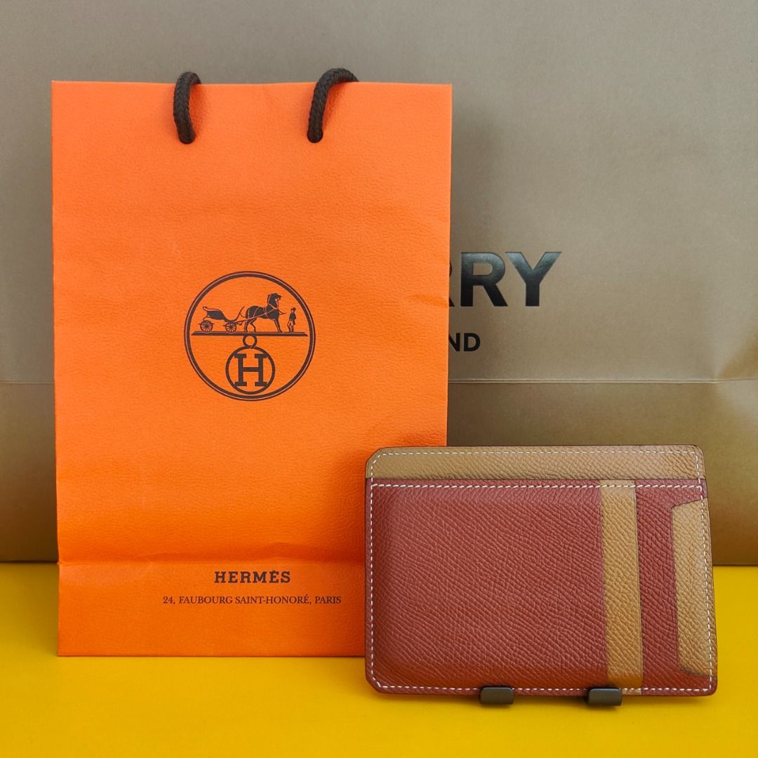 HERMES City City 8CC card holder Epsom calfskin GOLD in 2023