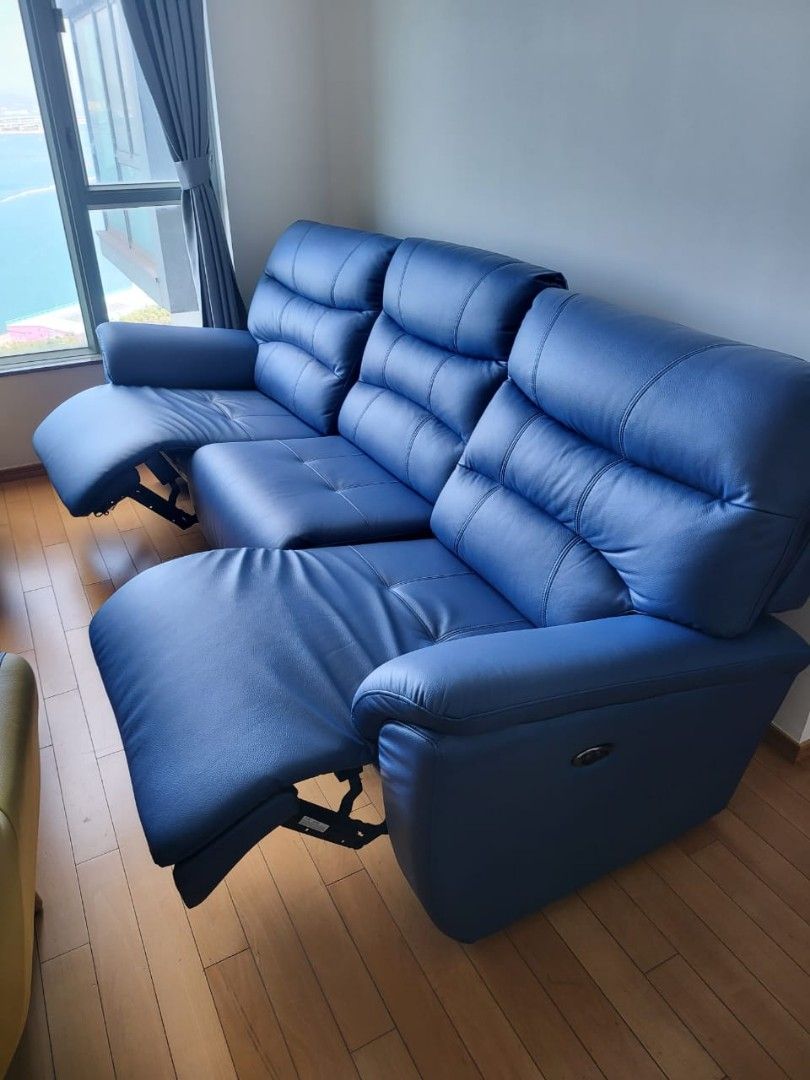 3 seater electric sofa with 2 recliners + 2 sofa chairs + extendable