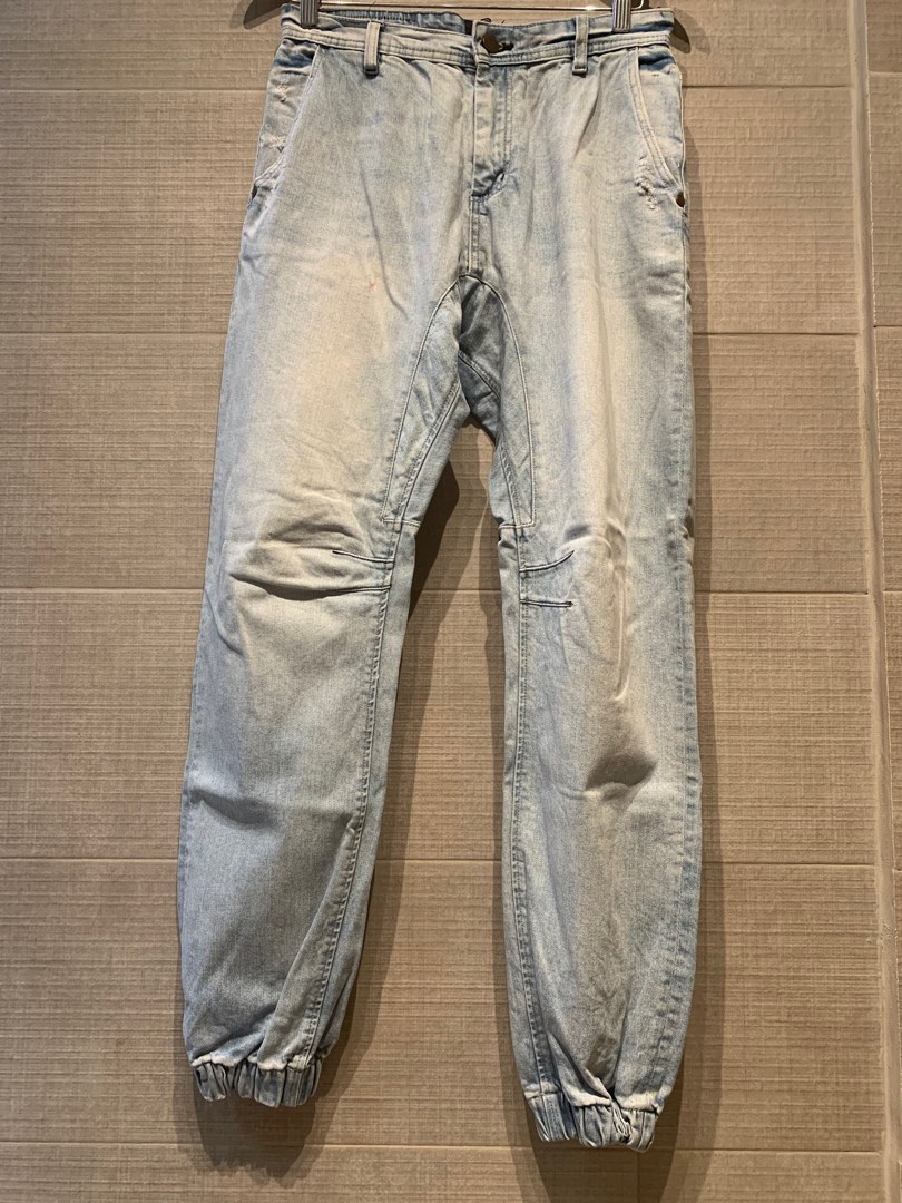 91 Cotton On Slim Denim Joggers Men s Fashion Bottoms Joggers on Carousell