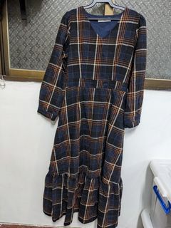 韓國格紋洋裝