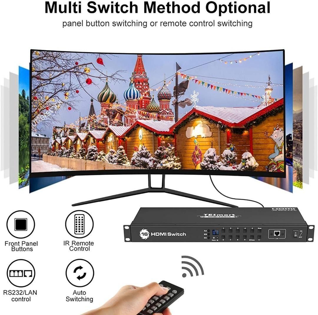 4K Switch 5 Port with IR Remote for Blu-ray,media player TESmart