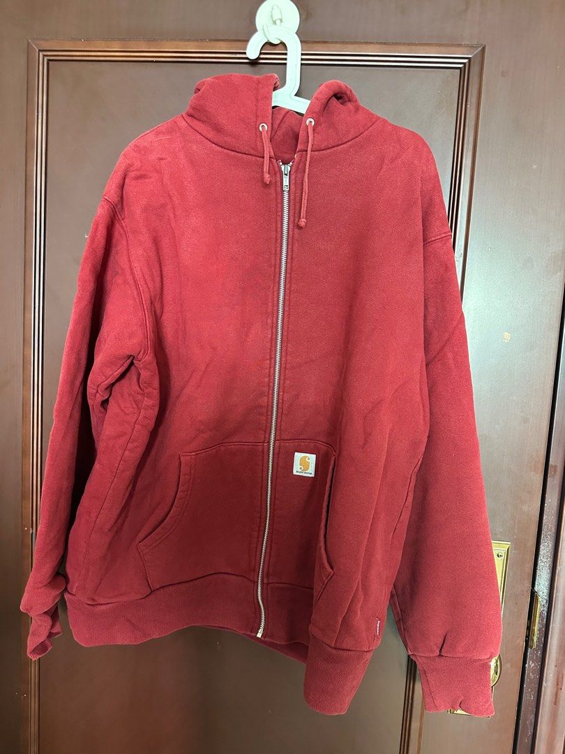 早期初代supreme zip up hoodie 仿carhatt logo arc, 男裝, 上身及套裝