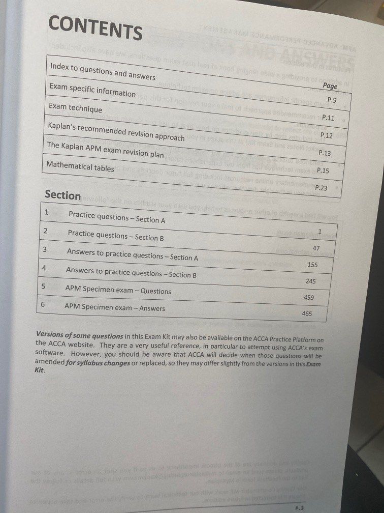 ACCA advance performance management APM exam kit Hobbies Toys Books