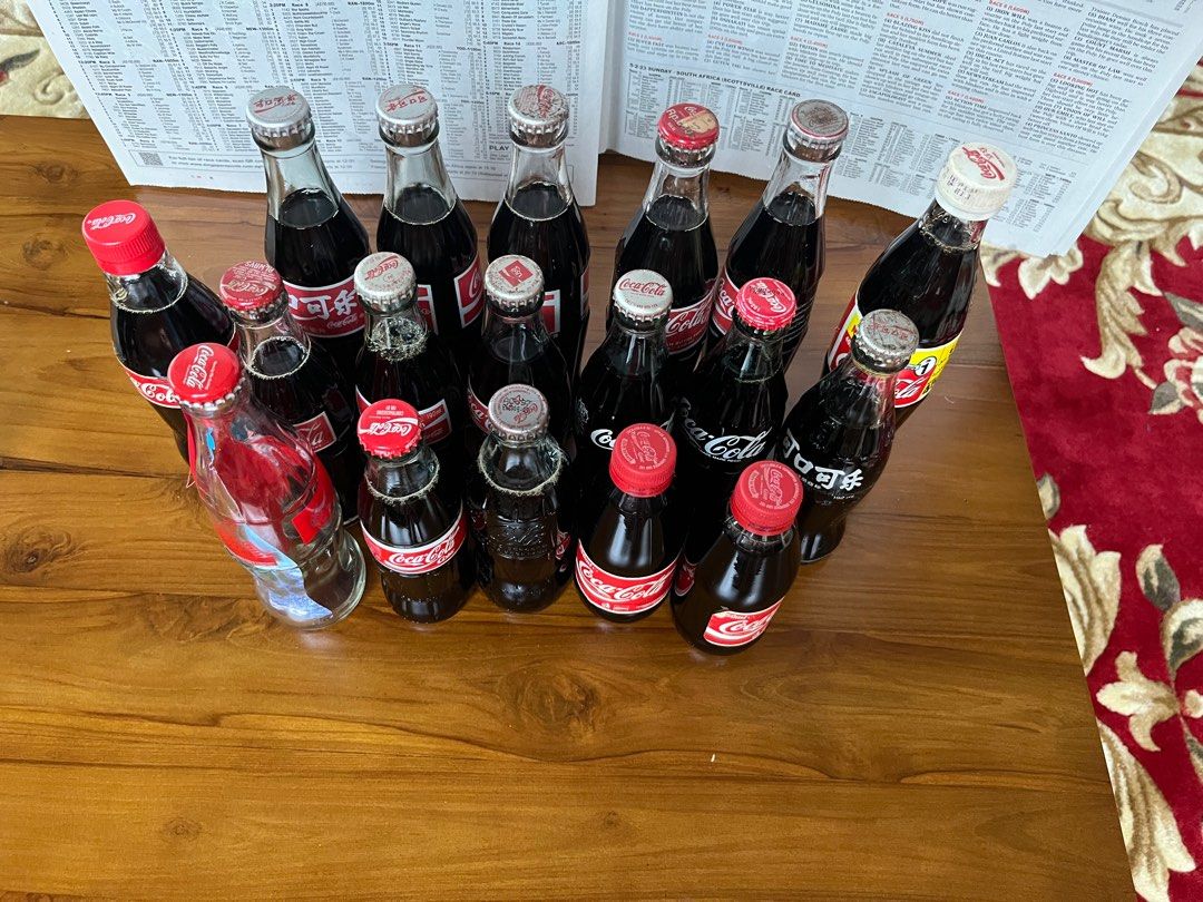Ancient Coca Cola and Alcohol Glass Bottles, Hobbies & Toys