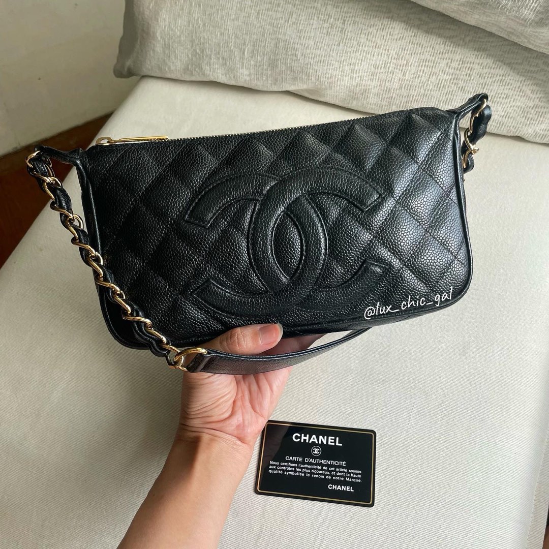 SOLD**AUTHENTIC CHANEL Caviar Timeless CC Shoulder Bag 24k Gold Hardware  ❤️, Luxury, Bags & Wallets on Carousell