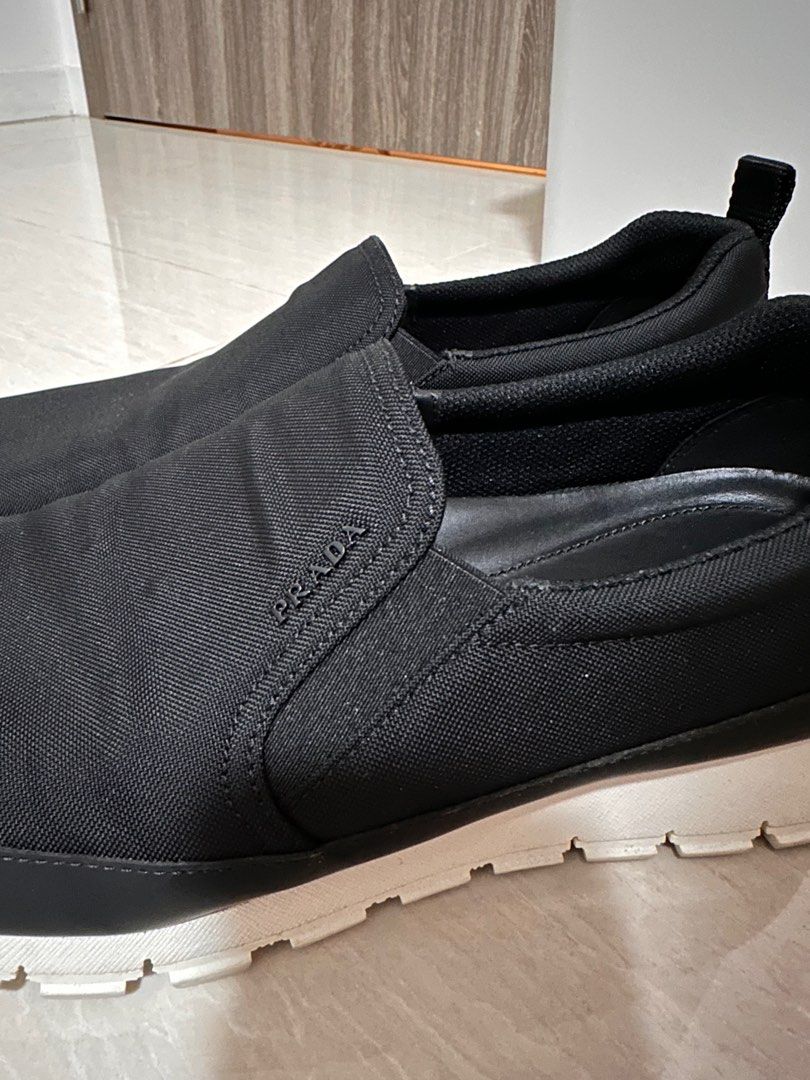 Mens black prada sneakers discount