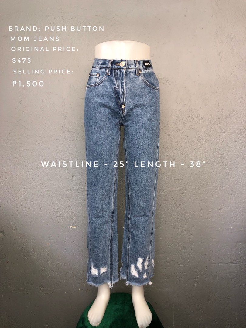 AUTHENTIC PUSH BUTTON JEANS, Women's Fashion, Bottoms, Jeans on Carousell