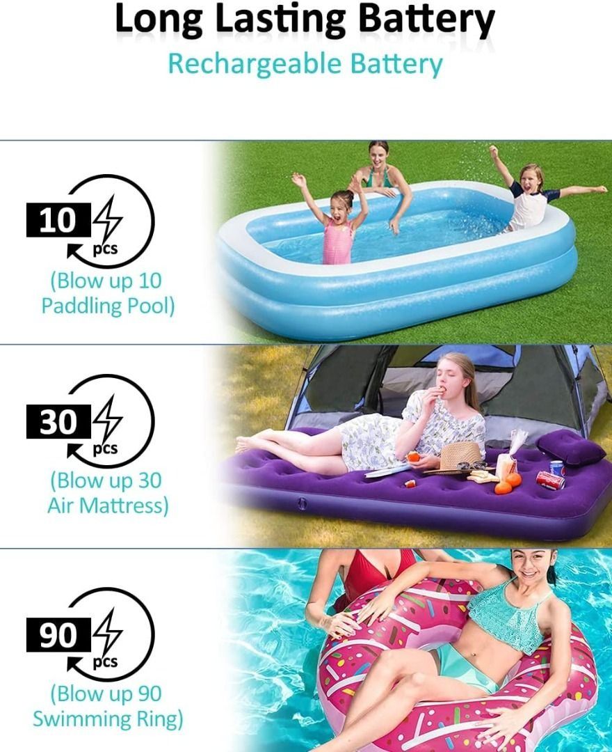 Battery powered sale inflatable mattress