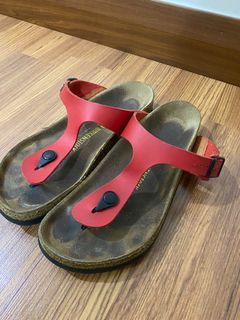 Original Birkenstock red sandals flip flops size 39